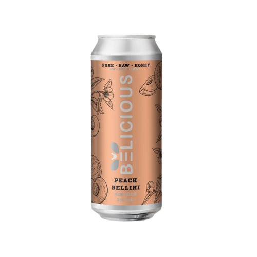 Belicious Sparkling Honey Beverage Peach Bellini